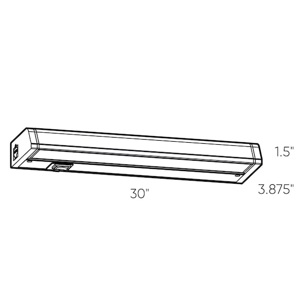 30 Inch CCT Hardwired Linear Under Cabinet Light